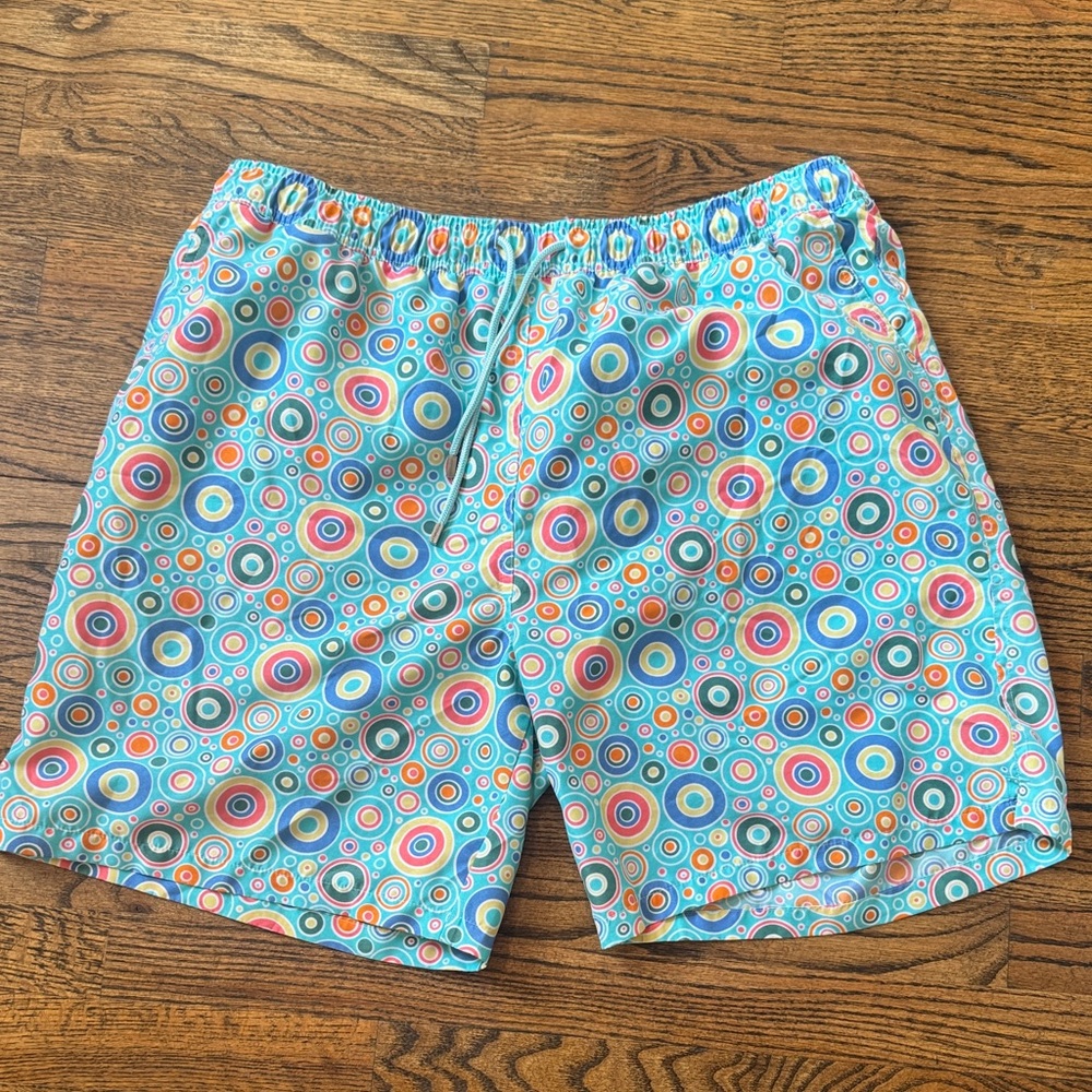 Peter Millar Multicolor Circle Pattern Swim Trunks - image 1